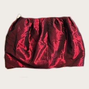 Shiny maroon /wine color skirt sz 14